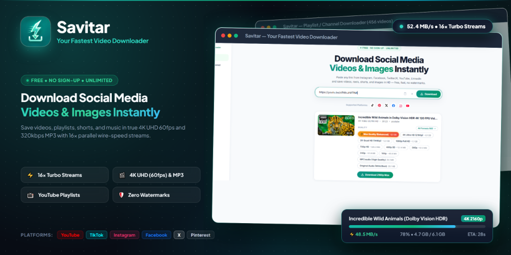 Savitar Desktop Application Interface